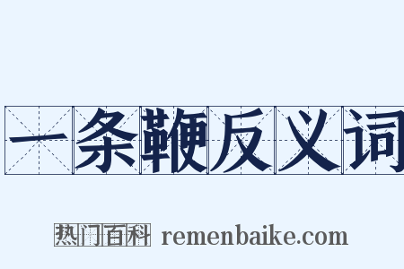 一条鞭反义词是什么意思的图片